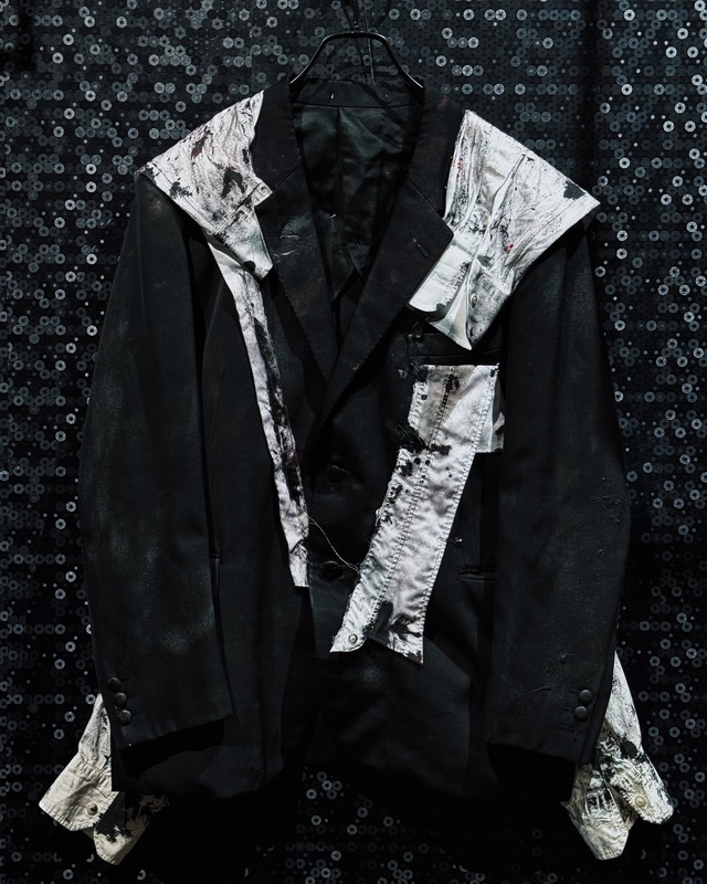 【ÆIEM】vivid notes “PARASITIC ARMS” Back Sleeve Docking Tailored Jacket