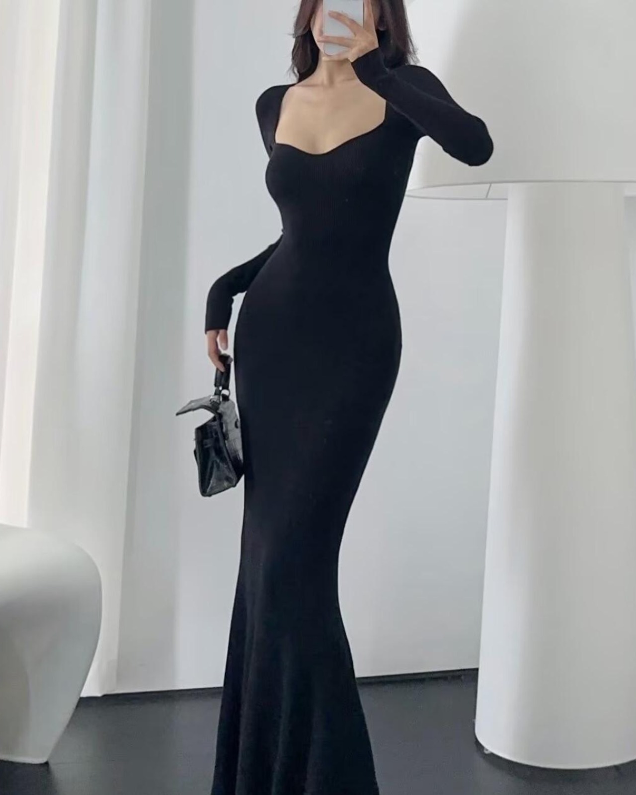 マーメイドリブニットワンピース 3color A0703 - 3