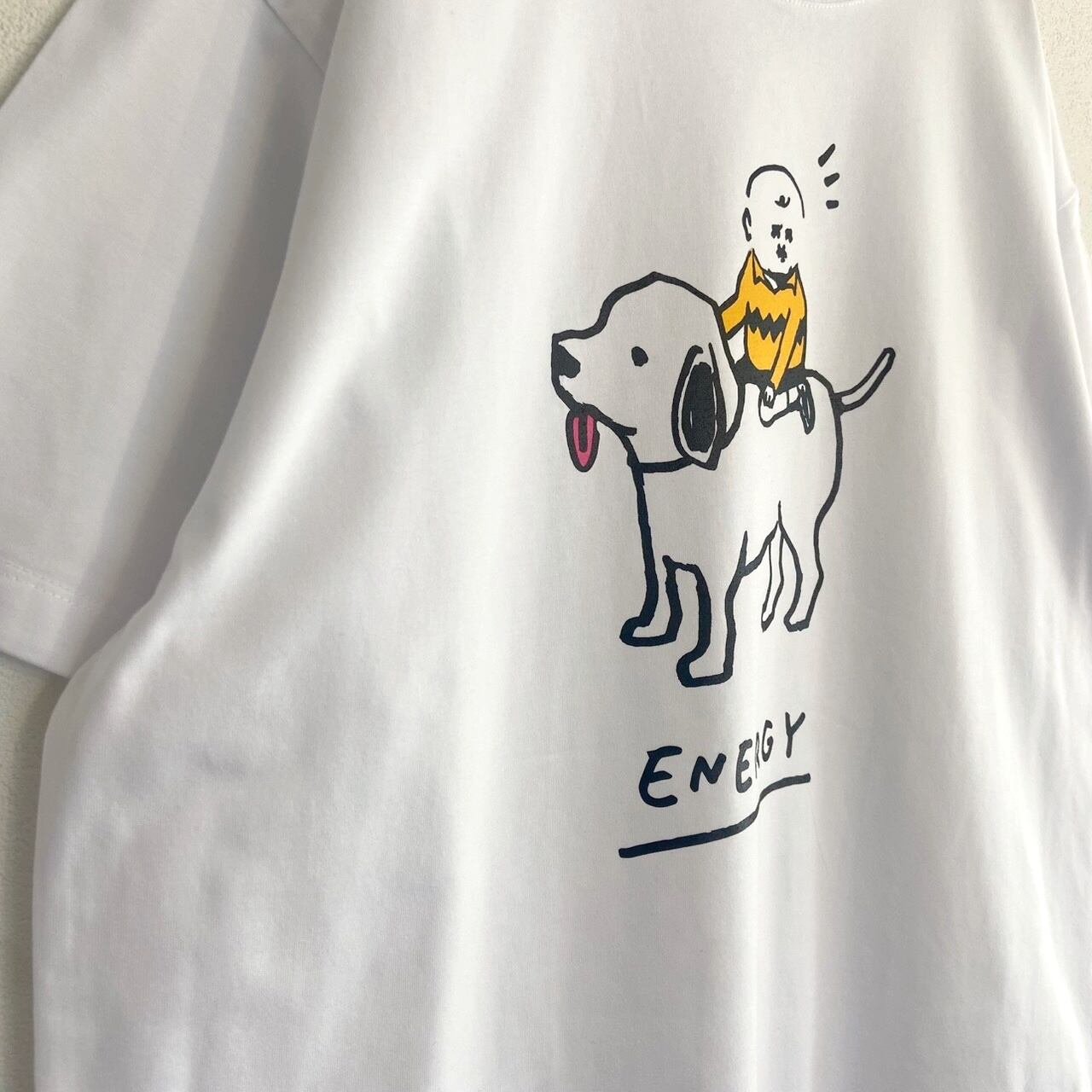 ENERGY」ボックスシルエットTシャツ（ホワイト） | YUKI HORIMOTO WEB