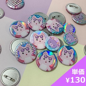 ホログラム缶バッジ 44mm 100枚 【7営業日】