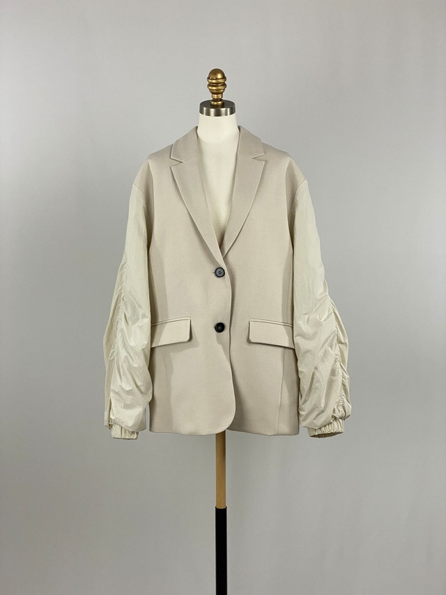 袖MA-1ドッキングジャケット｜オフホワイト｜CHIGNON