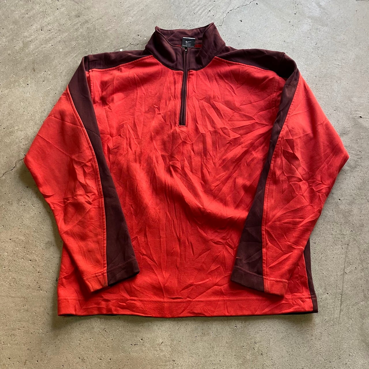 NIKE ナイキ DRY-FIT 無地 切替 ハーフジップ トレーニングウエア