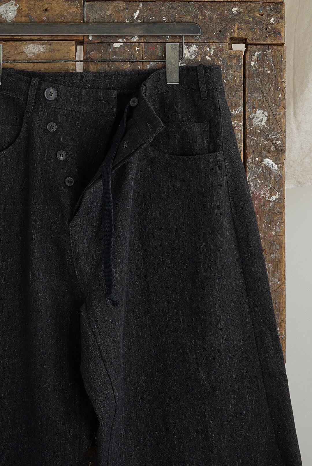 JAN JAN VAN ESSCHE - TROUSERS#78 (CHARCOAL BLACK) | Brownie