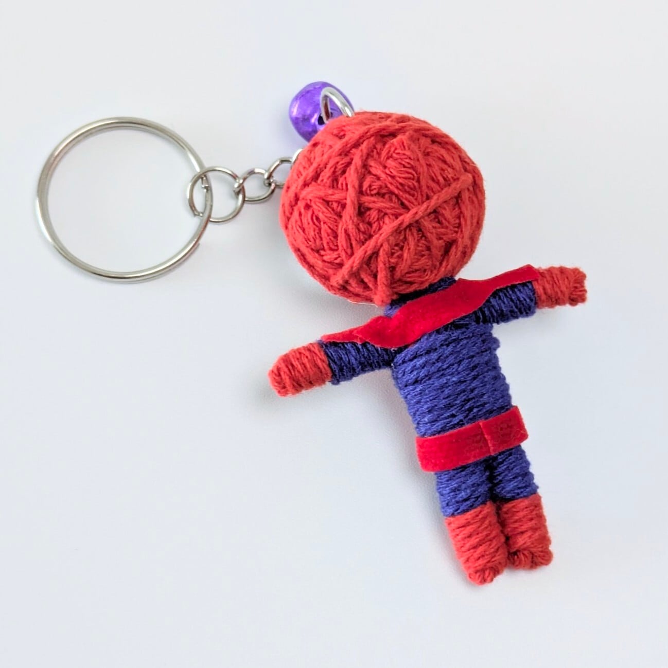 【 SpiderMan ( スパイダーマン )  】 Voodoo doll KeyHolder / ブードゥー人形 / 身代わり人形 /お守り人形  〚アメリカン雑貨 アメトイ〛