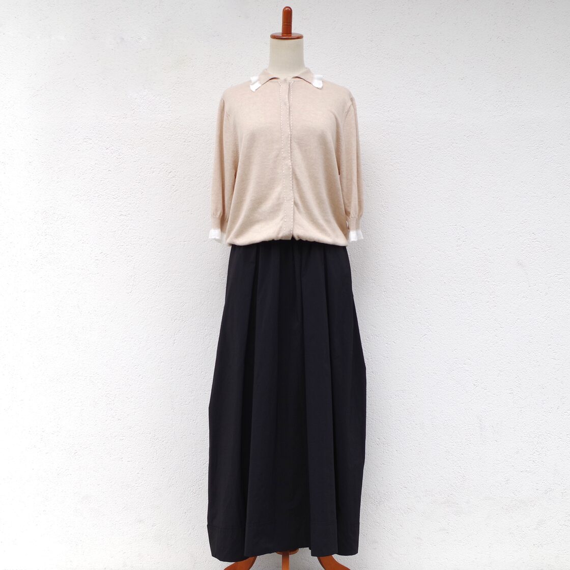 Pale Jute maxi skirt black | Pay ID