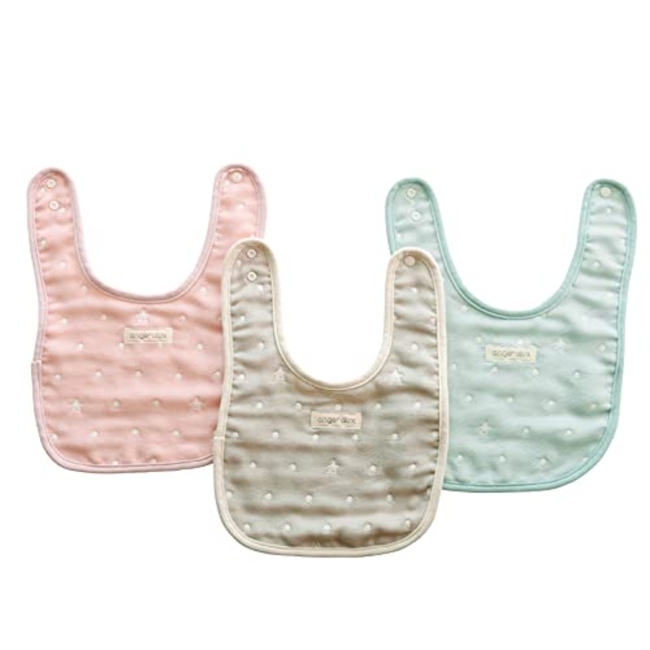 [アンジェロラックス] スタイ よだれかけ 男の子 赤ちゃん ベビー ガーゼ (日本製) / 6重ガーゼ スタイ ミントブルー