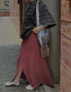 【新作5％OFF・3日間】Zipper-Slit Sweat Skirt_3colors