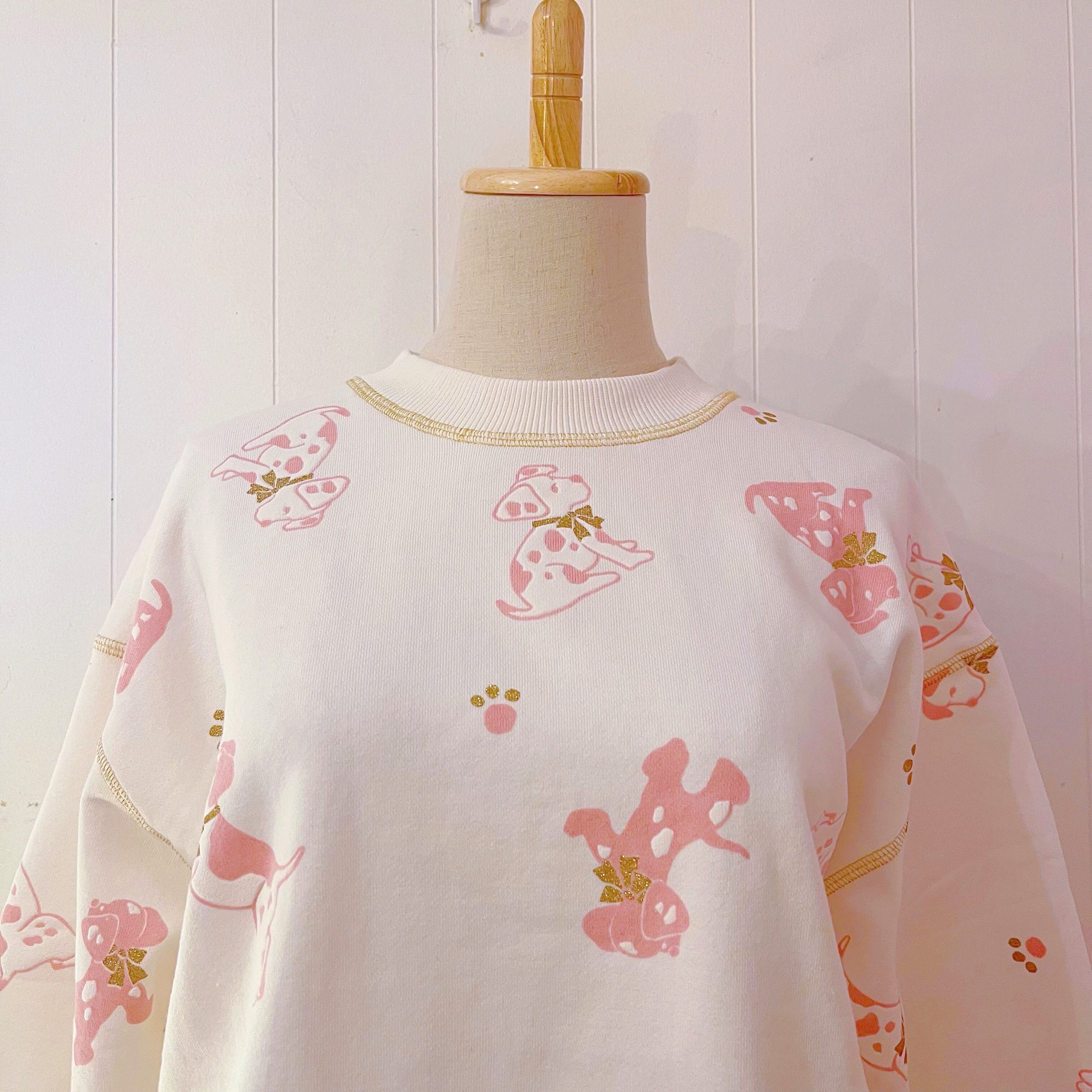 white dog lame sweat