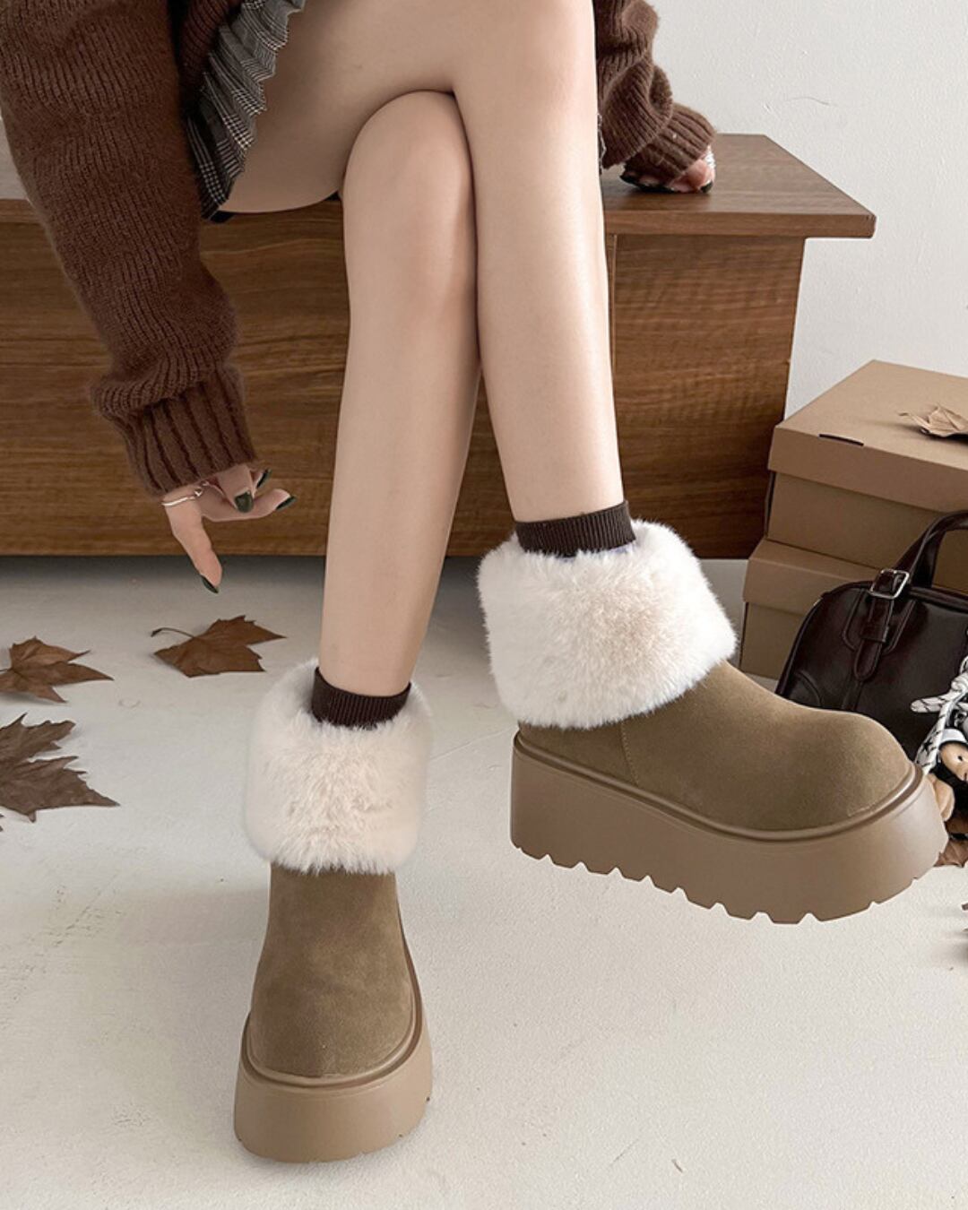 YELLO / TANUKI LONG BOOTS - 靴 YELLO / TANUKI LONG BOOTS - 靴