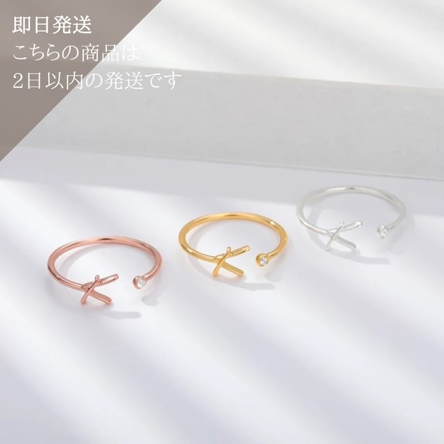 ［即納商品］金アレ対応 316L  initial zirconia ring (0120)