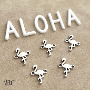 【4個】フラミンゴミニブレスレットコネクター /チャーム