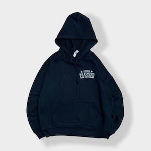 【CANVAS】企業系 企業ロゴ King Floyd's Bar Provisions ワンポイントロゴ バックプリント パーカー プルオーバー スウェット フーディー hoodie S 黒 us古着