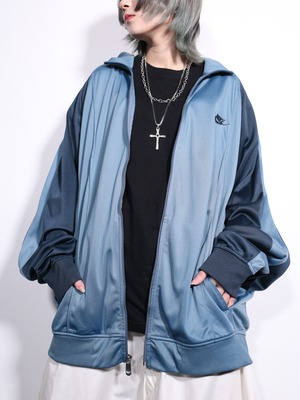 “NIKE” two-tone blue track jacket