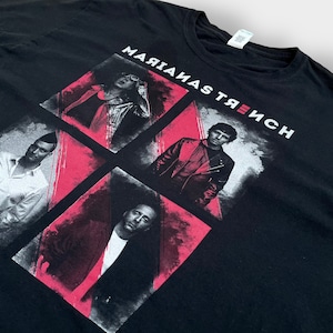 【GILDAN】マリアナス・トレンチ バンドTシャツ プリントTシャツ MARIANAS TRENCH ロゴ フォトプリント バンt ロックt 黒t 2XL ビッグサイズ 半袖 夏物 us古着