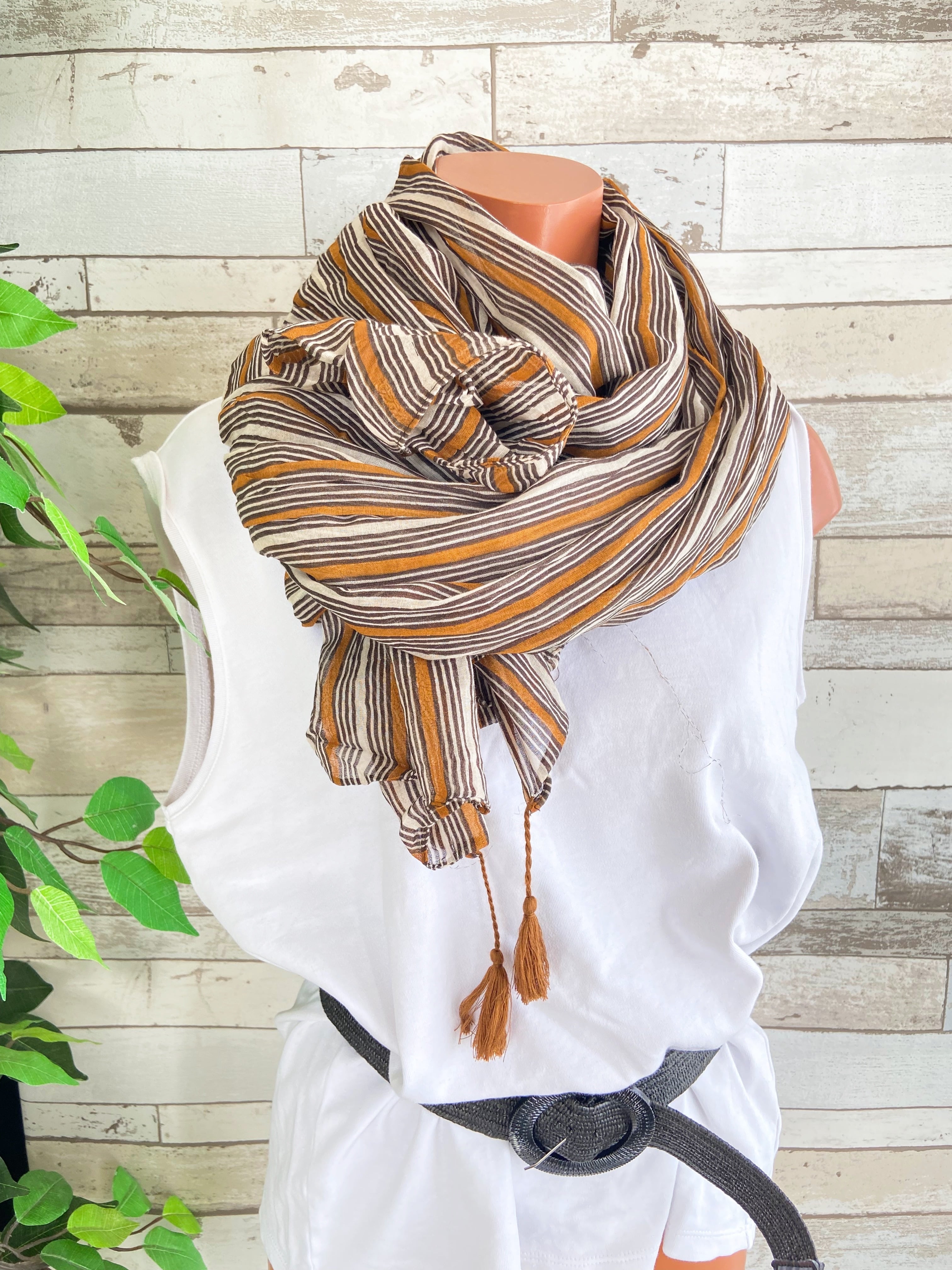 COTTON 100% コットン INDIAインポート大判ストール ｜ロングストール