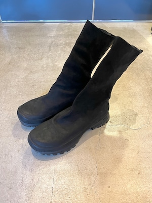 MATTE HORSE LEATHER ZIP-UP BOOTS