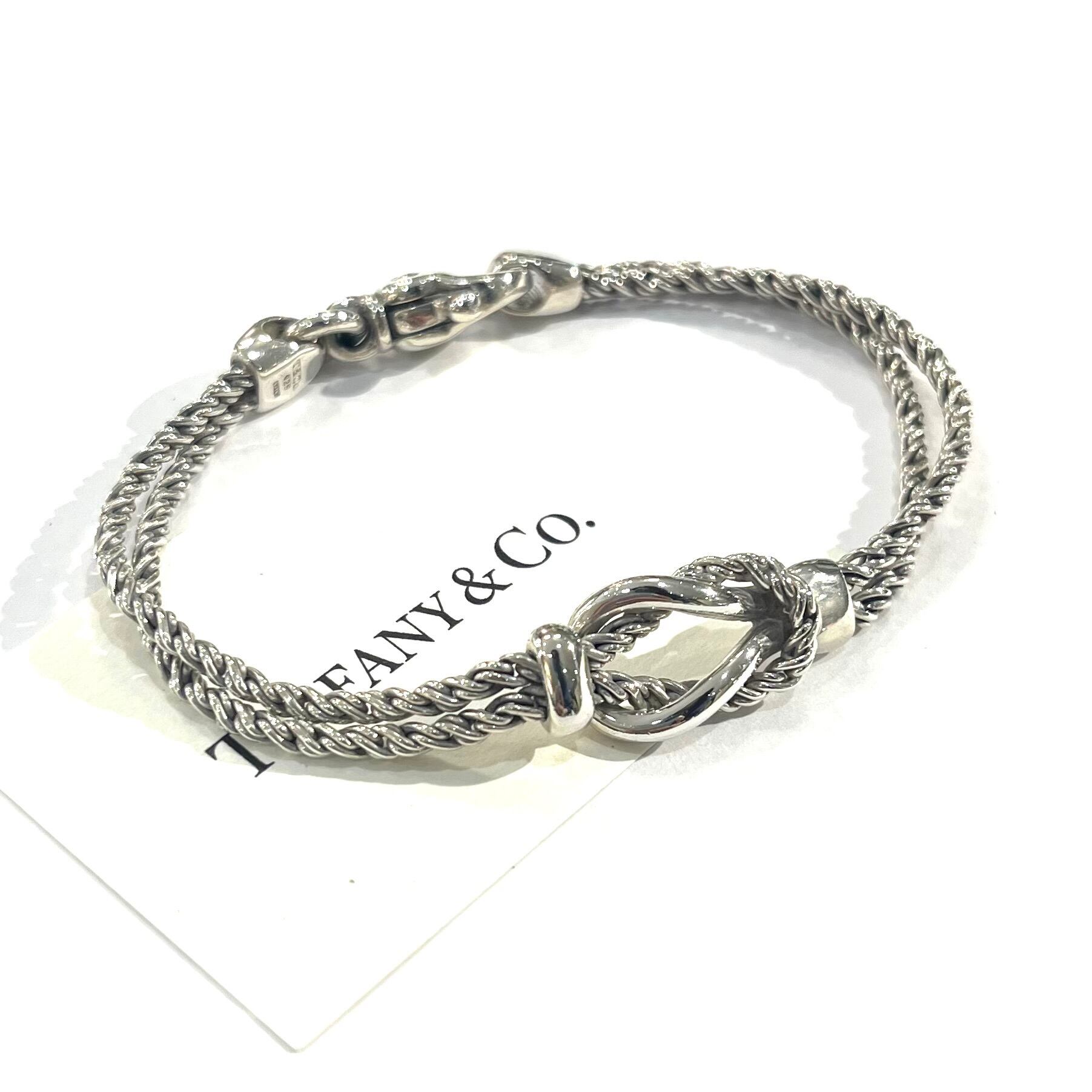 Tiffany & Co. 925 バングル 希少【TIFFANY&CO.】 2535ティファニー アンドコーダブルロープ