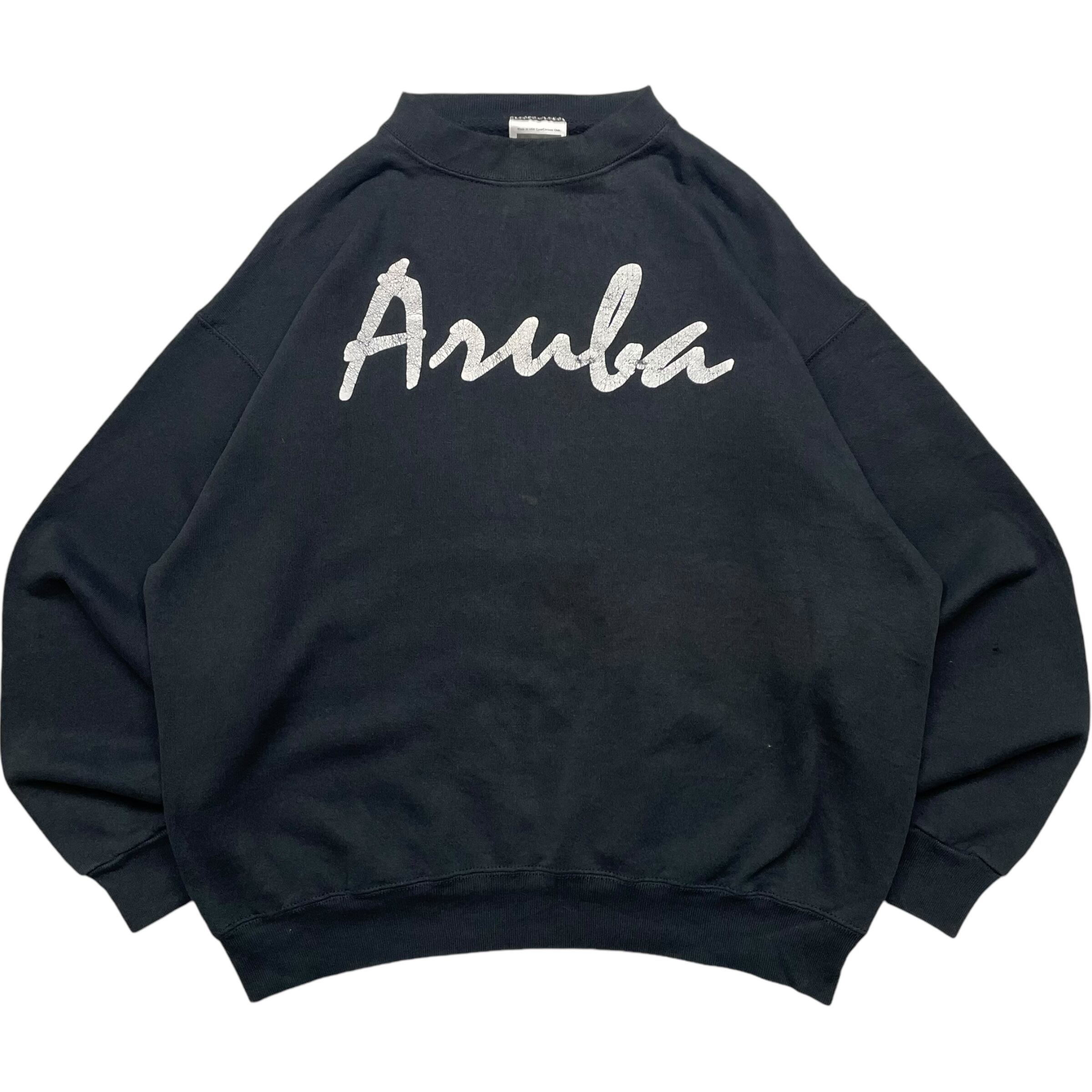 《L》TULTEX タルテックス Aluba アルバ スペイン語で 『夜明け・暁』 かすれプリント スウェット no.4693