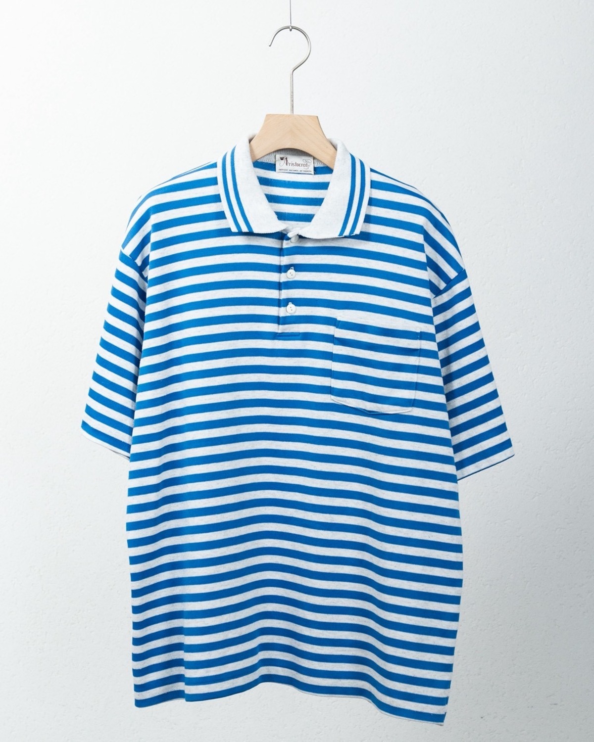 stripe patterned polo shirt | THREE / ISSUE / CURVE