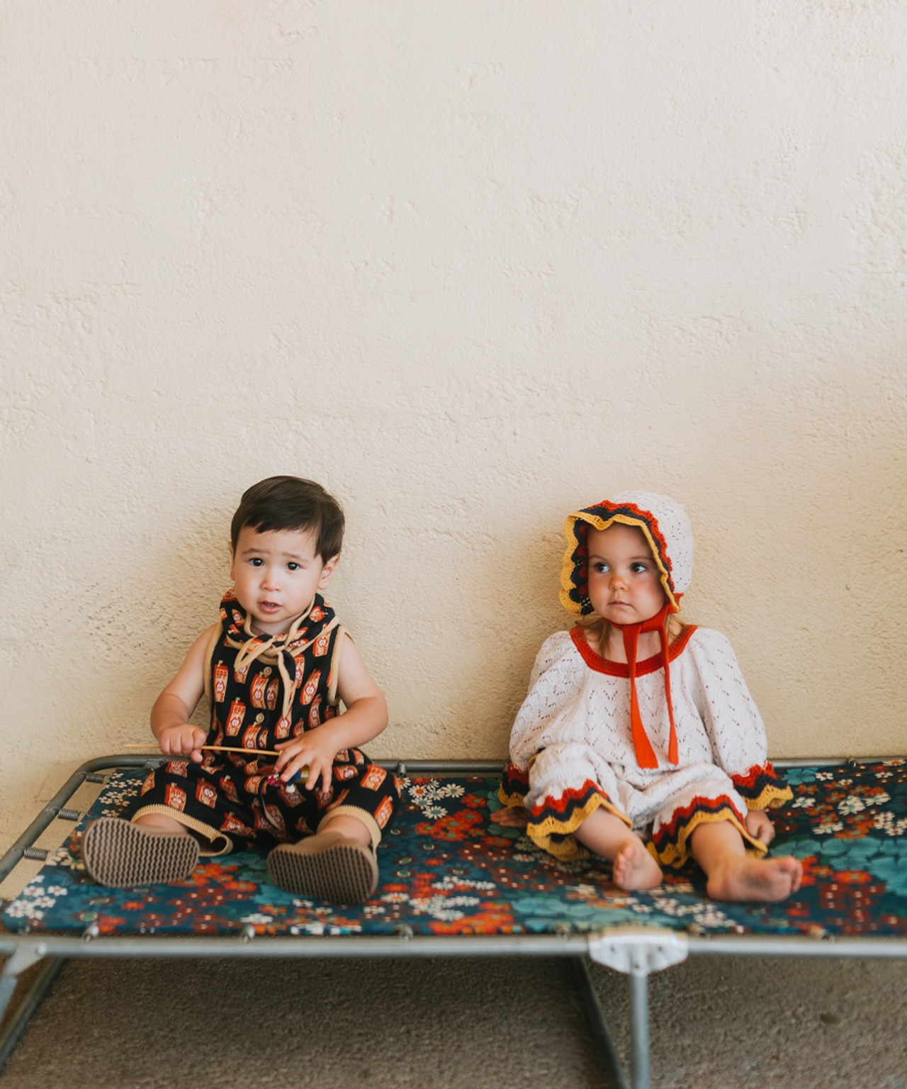 【即納】MABLI / Marine Romper - Shell Melange