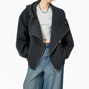 Assynmetry Zip Hooded Jacket 502489