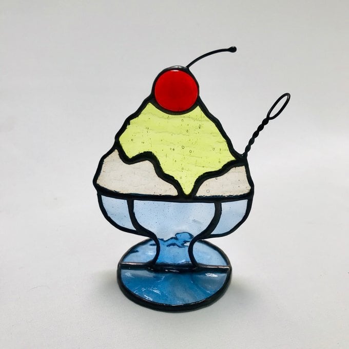 ステンドグラス かき氷 メロン | デコ ステンドグラスショップ