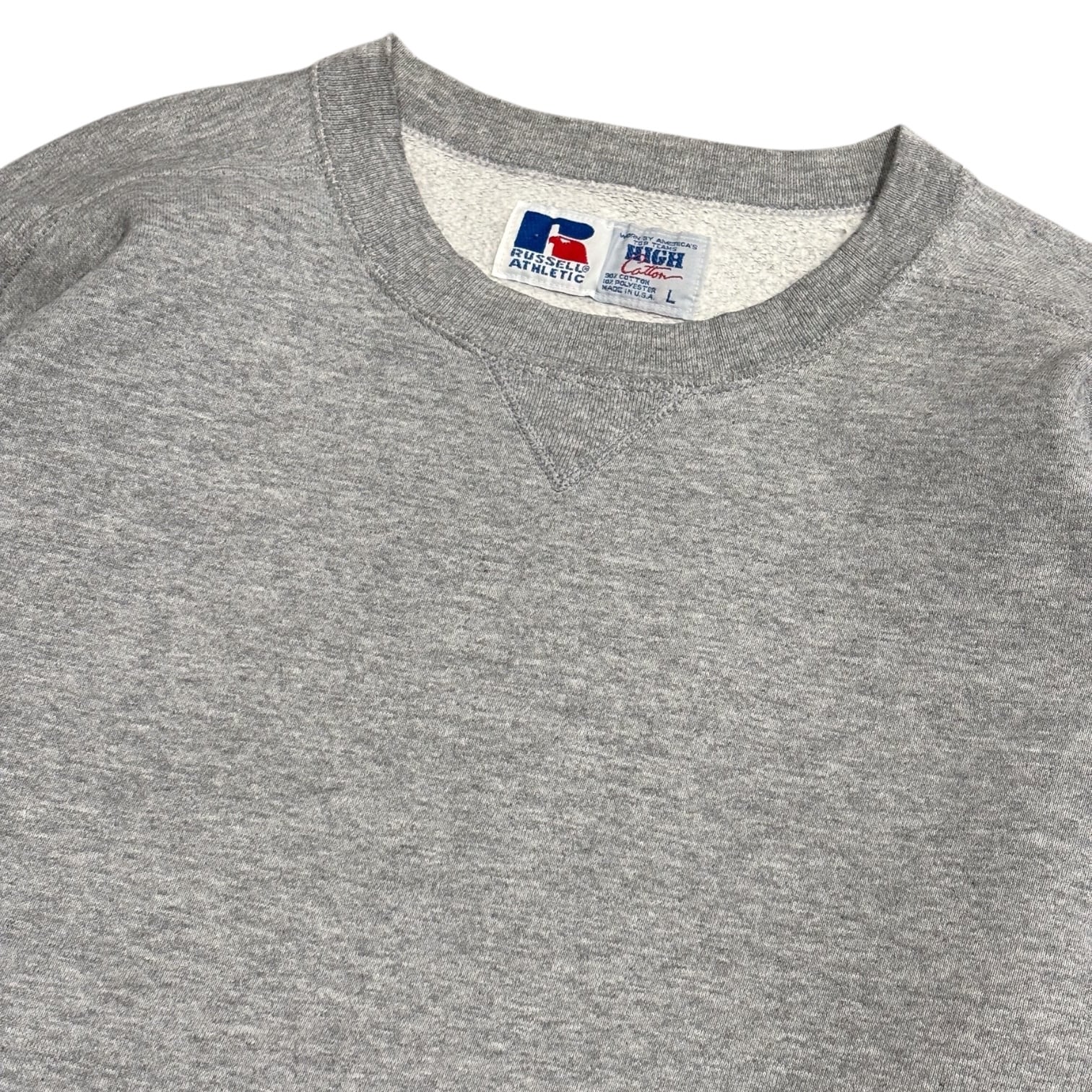 90's USA製 Russell Athletic High Cotton 前V Sweat L / ラッセル