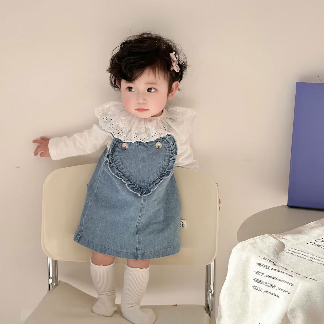 即納】【送料無料】デニム ワンピース ドレス ベビー キッズ ベビー服 