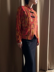 oriental pattern china button shirt-5213-4