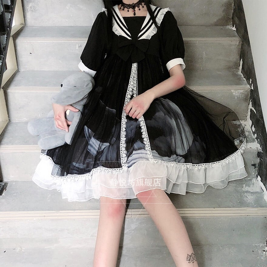 FRTLL(フリル) セーラーワンピース ゴスロリ 楽天市場】セーラー服風