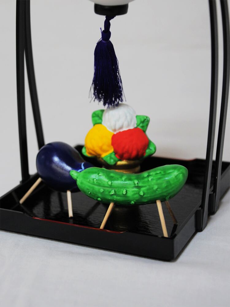 瀬戸焼菊盆提灯 精霊揃え 精霊馬／精霊牛／お盆セット／玄関飾り／盆