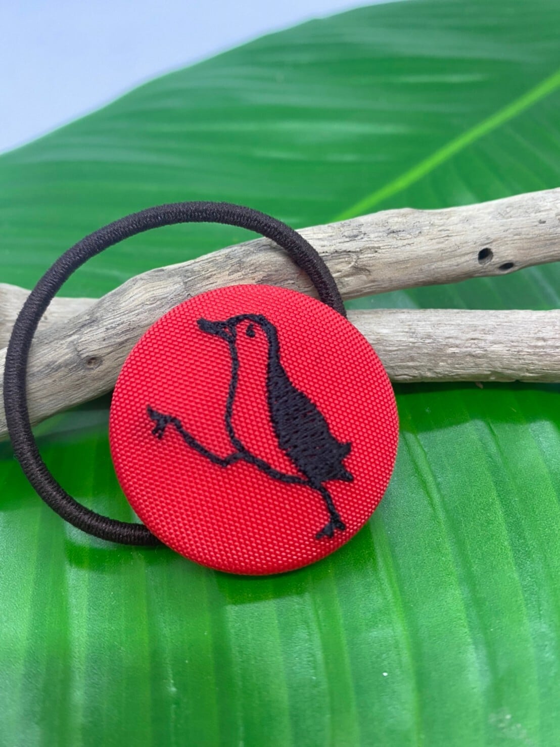 シロハラクイナ刺繍ヘアゴム | Coconuts boat ココナッツボート石垣島