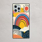 受注生産 iPhoneケース 太陽と虹アーチのZINEコラージュ｜ZINEコラージュ ZINE040C