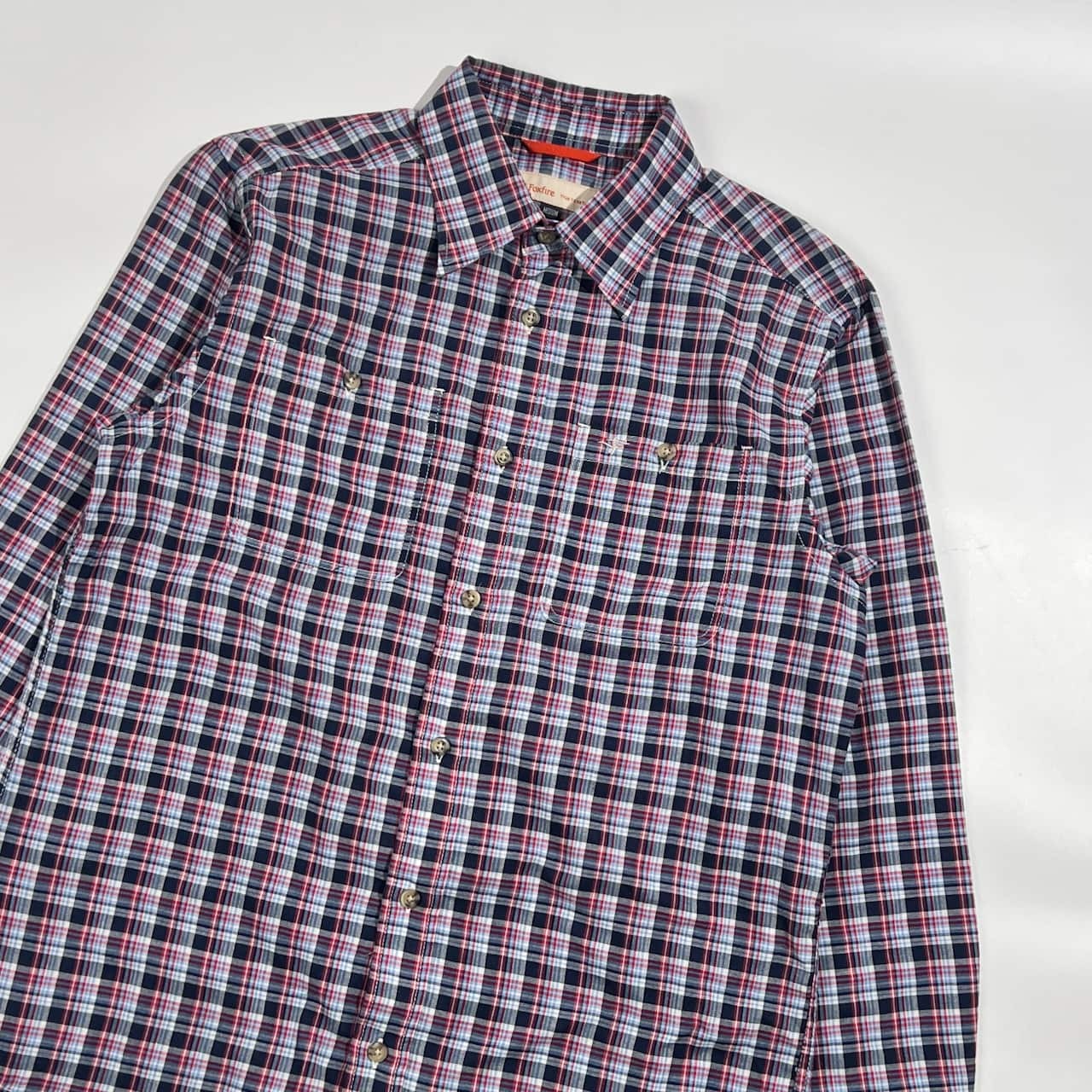 Fox Fire フォックスファイヤー チェック 長袖 ワークシャツ M/メンズ アウトドア