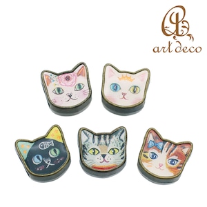 チャーム 猫柄 キャット アニマル 動物 キーホルダー ペンダントトップ 通し穴 1個 13mm×13mm [cha-90001] アクセサリーパーツ ハンドメイド オリジナル