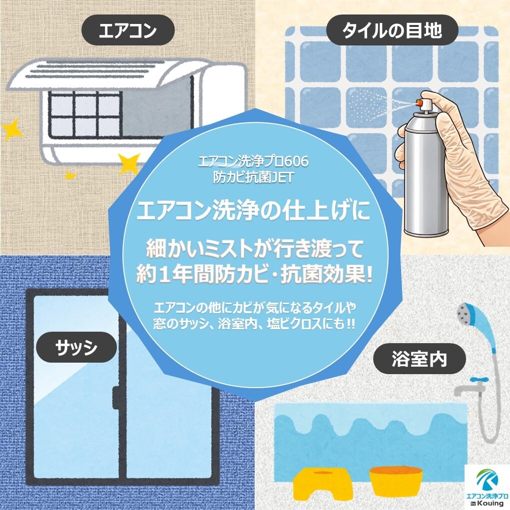 防カビ 抗菌コーティング剤 606 JET エアコン洗浄プロ仕様 【12個入り