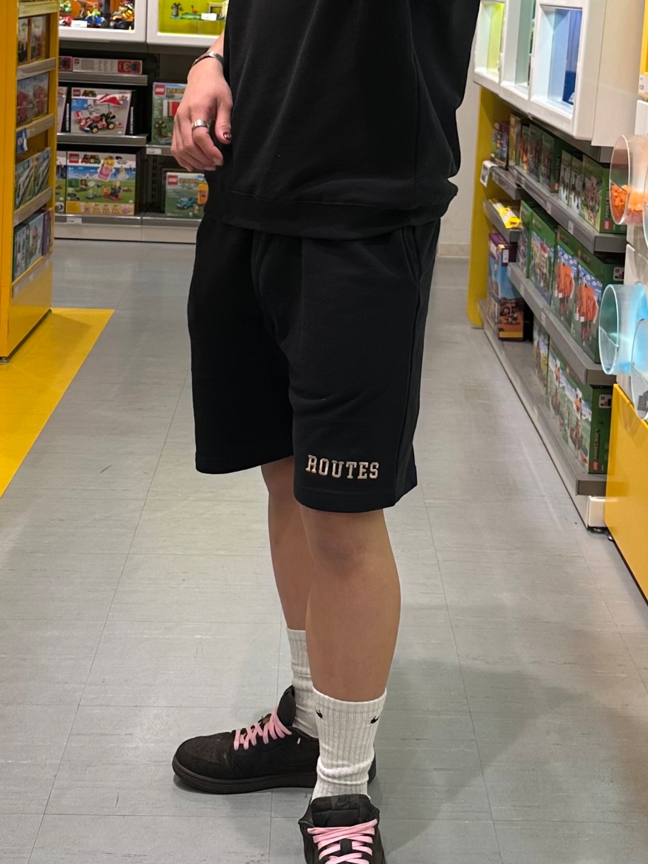 ROUTES LOGO SWEAT PANTS/BLACK