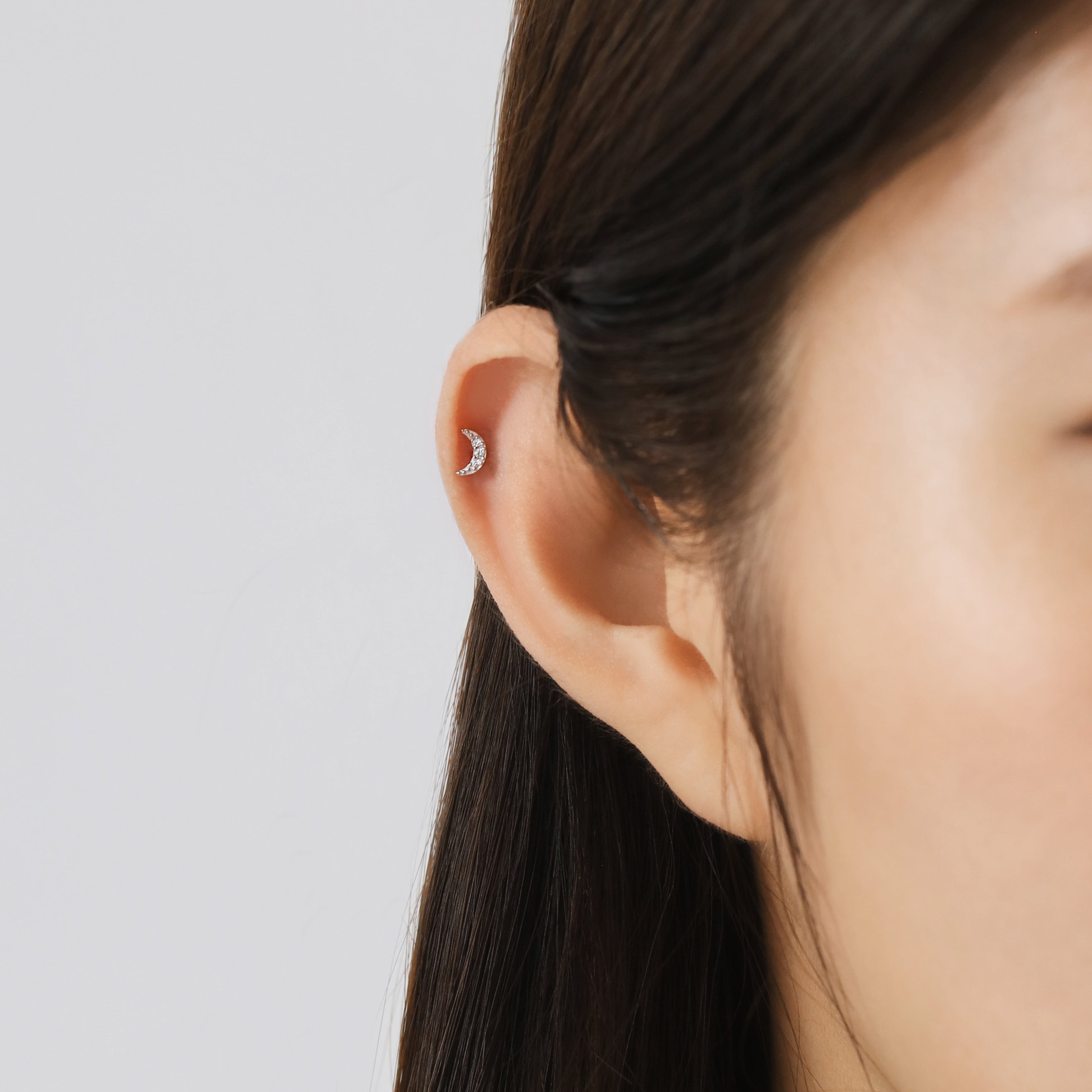 luna body pierce [シルバー/軟骨用/単品] | 軟骨ピアス おしゃれな