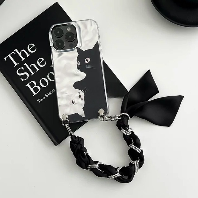 シェルツインキャットiPhoneケース　A080