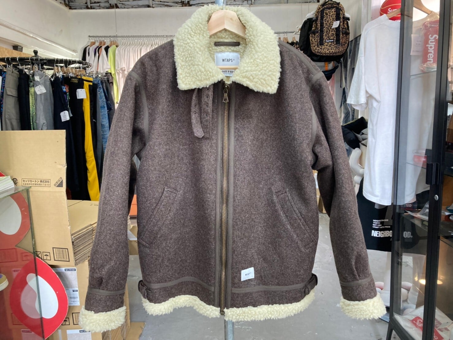 WTAPS OVIS JACKET.WONY.MELTON 182GWDT-JKM04 02 BROWN 2581 | BRAND  