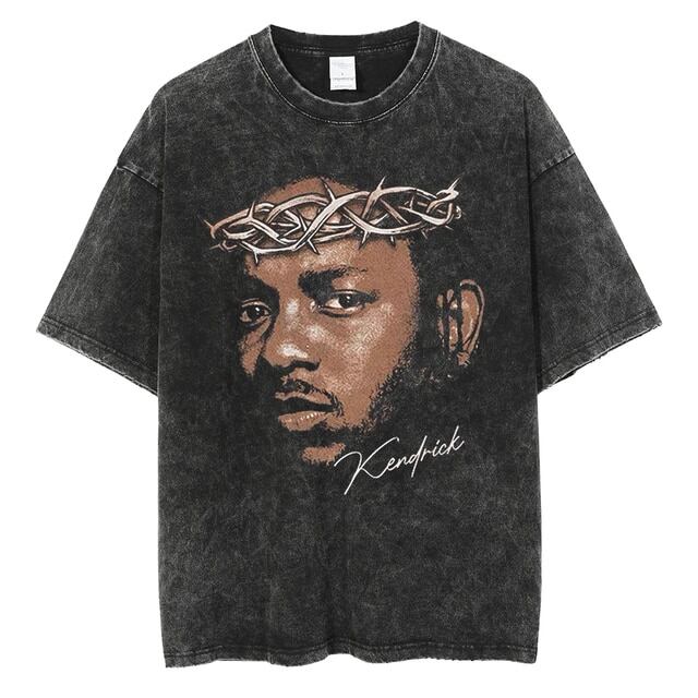 Kendrick Lamar ヴィンテージ加工Tシャツ ケンドリックラマ? プリントTシャツ hiphop ヒップホップ グッズ ラッパー 【送料無料】