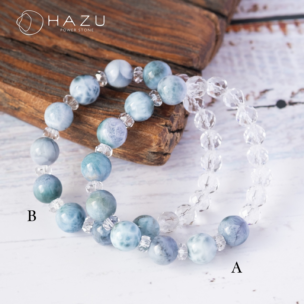 選べるパープルラリマー（10mm）［パープルラリマー／水晶］