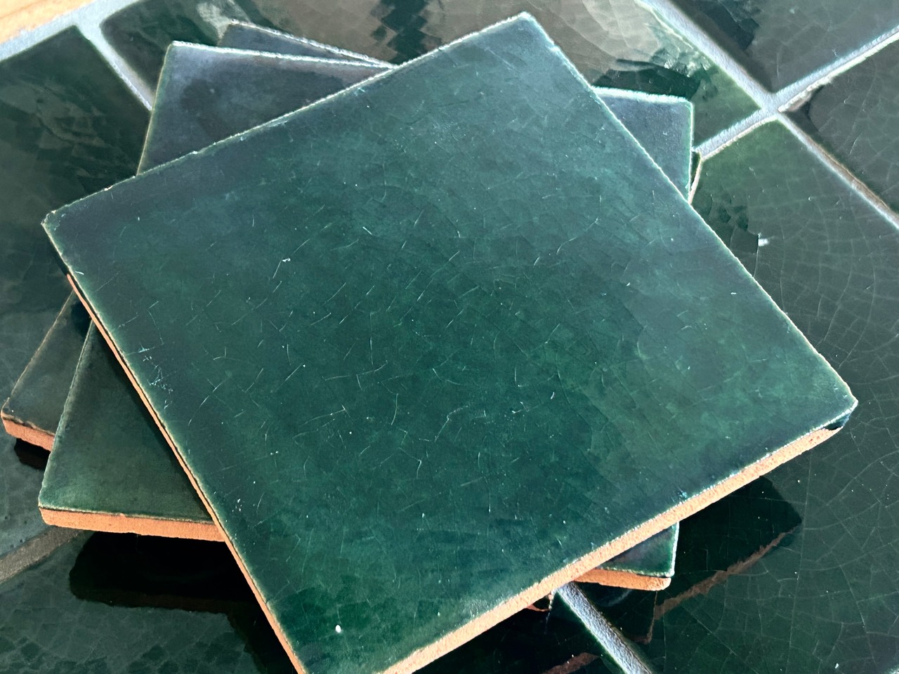 Mexican tile : deep green