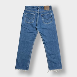 【LEVI'S】90s USA製 501 デニム ジーンズ ジーパン W33 ボタン裏 553 ボタンフライ カットオフ リーバイス 1998年 us古着