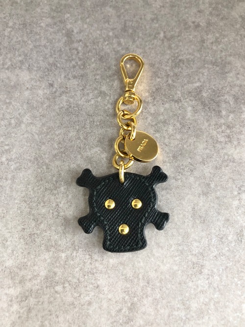 PRADA プラダ キーホルダー ブラック スカル vintage ヴィンテージ オールド 7rrgsw