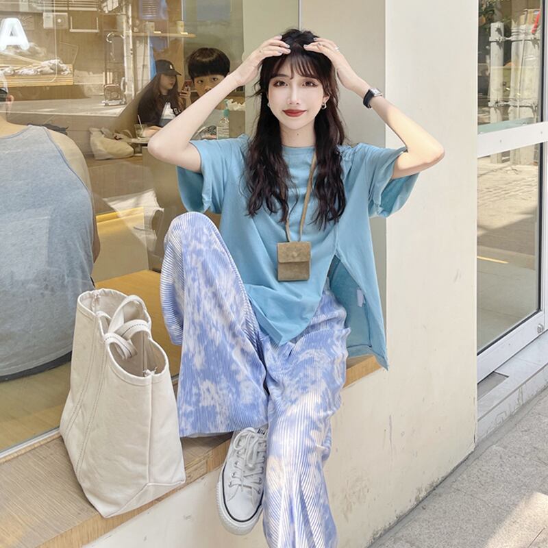 パンツ サマー薄手ハイウェストルーズカジュアル 夏物 試着室50863764820