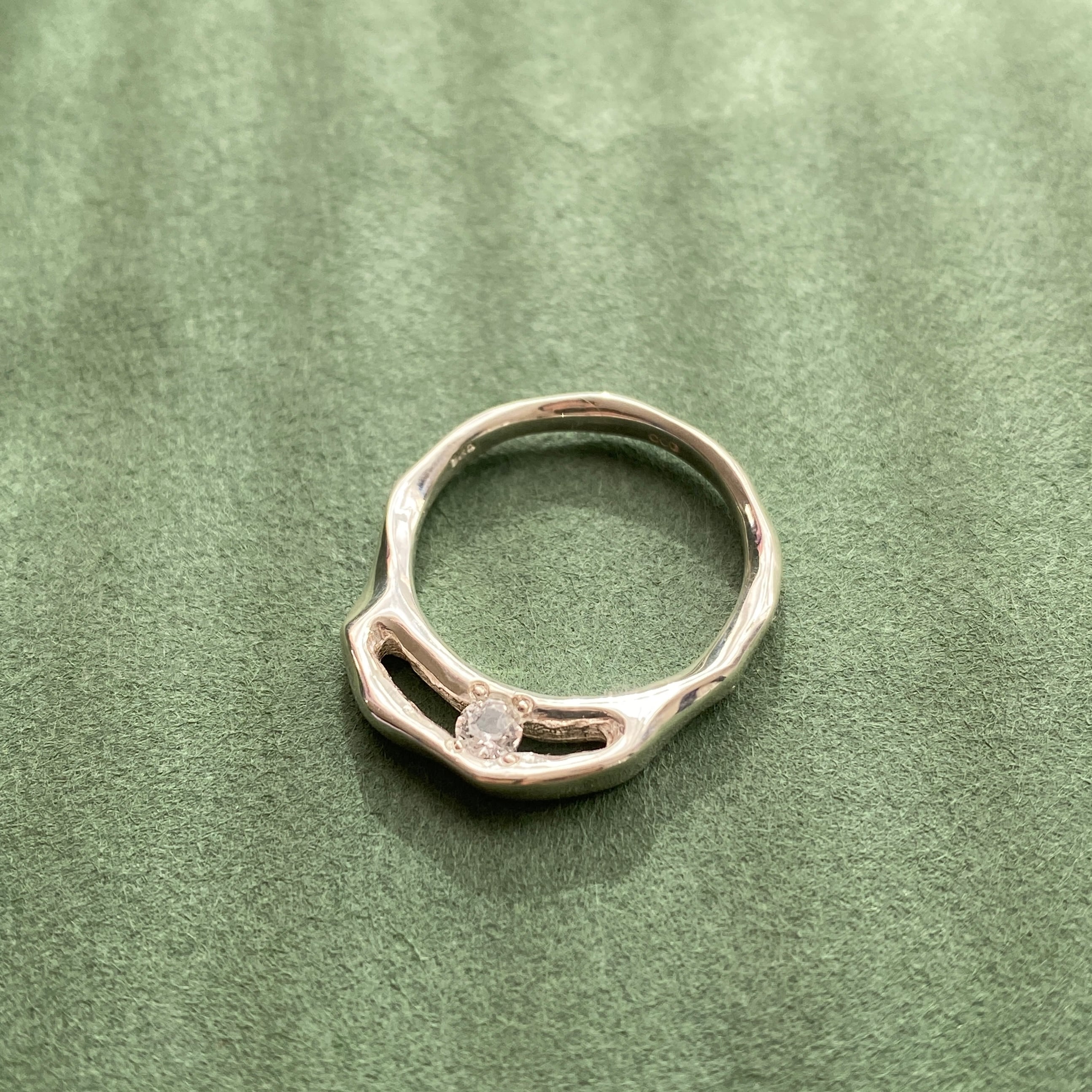 minamo ring Ⅱ-Ⅲ【silver925×wt】 | CCC＿natural jewelry