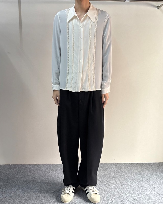 【2014SS/MIUMIU】frill silk shirt