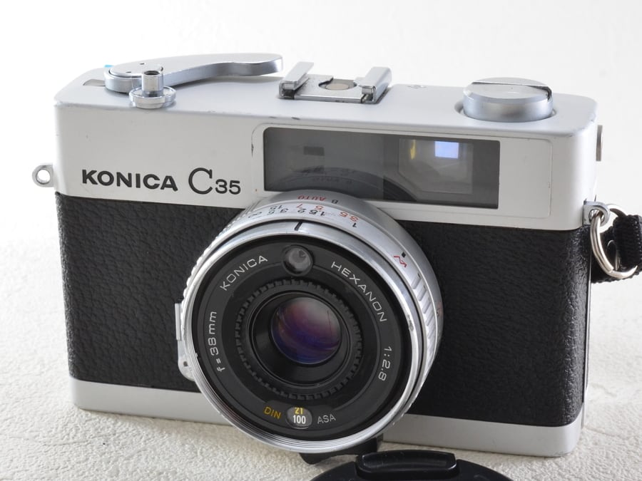 KONICA C35 / HEXANON 38mm F2.8 整備済 ネガフィルム付 コニカ（51100