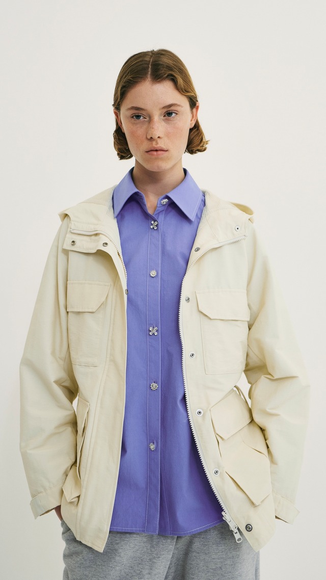 REKISAMI -Bijou Shirt- :BLUE, :BLACK,